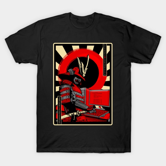 Programmer Samurai Japanese Culture Developer Warrior T-Shirt by FunnyphskStore